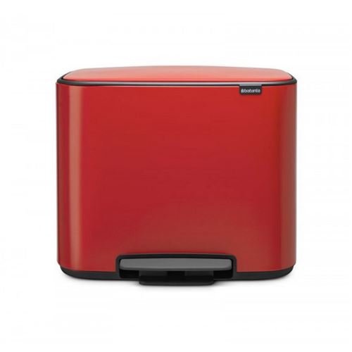 poubelle à pédale 36l rouge passion - 121401