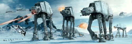 Poster Star Wars : La bataille format paysage 53 cm x 158 cm