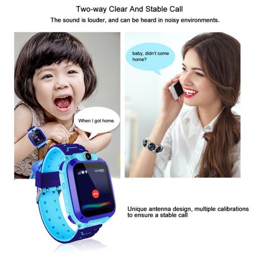 Montre connectée étanche pour téléphone intelligent SOS Locator Tracker enfants LBS Rose
