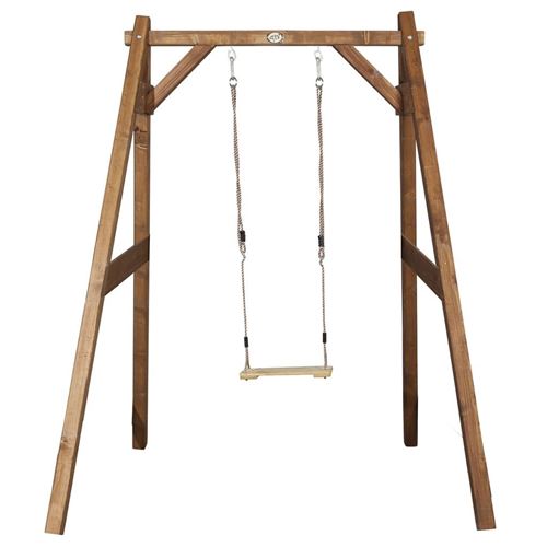 AXI Portique simple en bois brun 1 balancoire 160x181x207cm