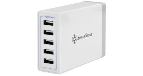 Chargeur Usb Silverstone Uc01 - 40w 8a Pour 5 Appareils (smartphones, Tablettes...)