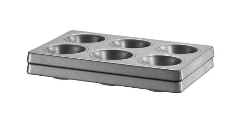 KitchenAid KBNSS06MF Set de 2 Moules pour 6 Muffins Acier/Aluminium Noir 18,00 x 27,00 x 5,00 cm