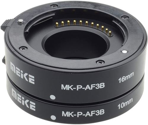 Meike MK-N-AF3B Set de 3 Bagues pour Reflex numérique Panasonic Noir