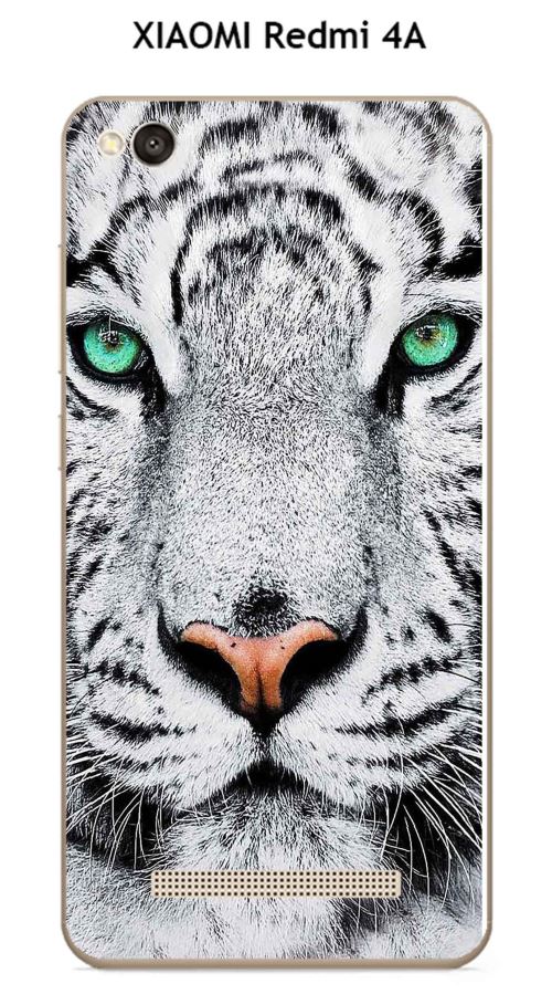 Coque XIAOMI Redmi 4A design Tigre Blanc