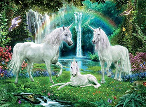 Unicorns Rainbow and Unicorn Family Jigsaw Puzzle