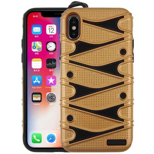Iphone X / Xs Coque Protection Plastique Detachable Doré Als81189