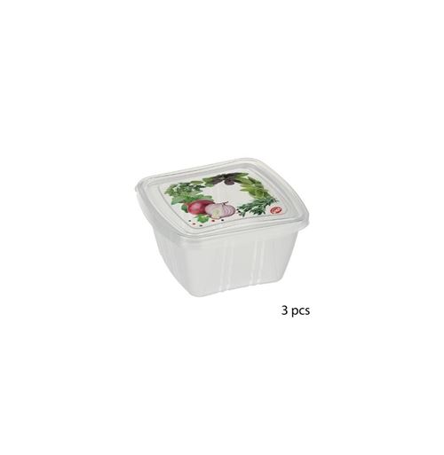 Boîte carrée 0,25 L - Lot de 3 - Blanc