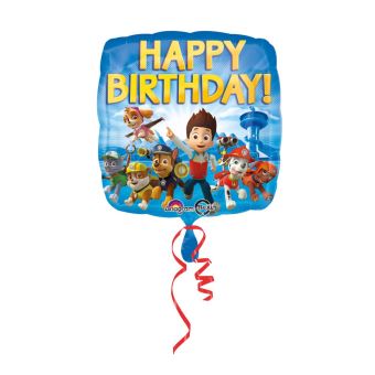 Ballon Aluminium Happy Birthday Pat'patrouille™ 43cm - Bleu - 1