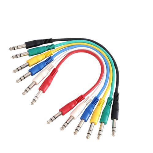 Adam Hall Cables K3BVV0120SET Série 3 Star Set Câble de Patch Jack 6,35 mm stéréo vers Jack 6,35 mm stéréo 1,2 m