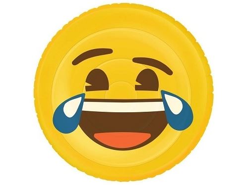Matelas gonflable 140 cm emoji lol - piscine et mer - adulte 90 kg max