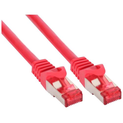 Câble de raccordement InLine® S / FTP PiMF Cat.6 250 MHz, cuivre, sans halogène, rouge, 1,5 m