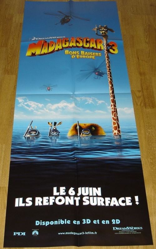 Madagascar 3 AFFICHE CINEMA ORIGINALE