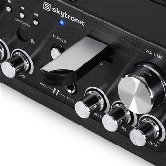 Karaoké SKYTRONIC Ampli karaoké noir USB/SD/FM 160W+Micro