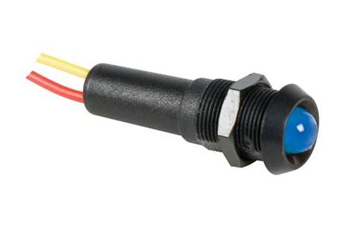 Voyant led bleu 12v boitier noir