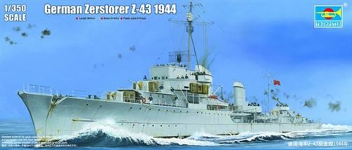 German Zerstörer Z-43, 1944 - 1:350e - Trumpeter