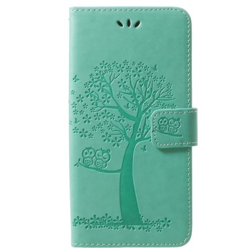 Etui en PU mentions légales tree stand owl vert pour Samsung Galaxy S9+