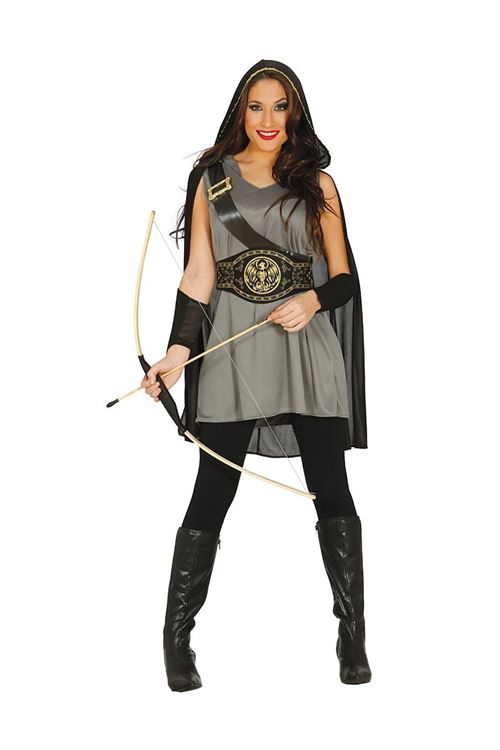 Costume Archer Femme - Gris - L
