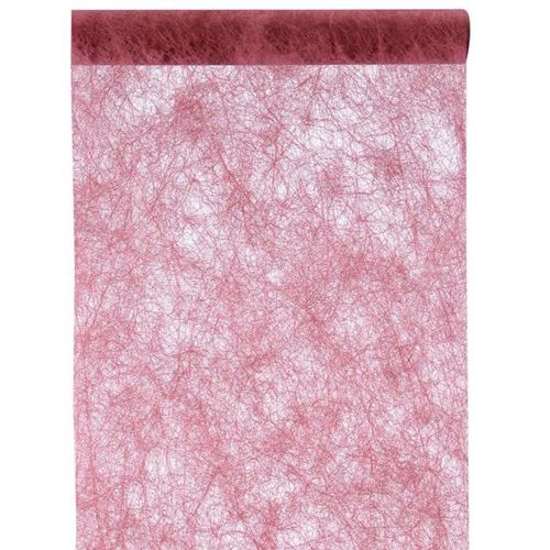 Chemin de table Fanon 30cm. - Rouleau de 5m. - Bordeaux