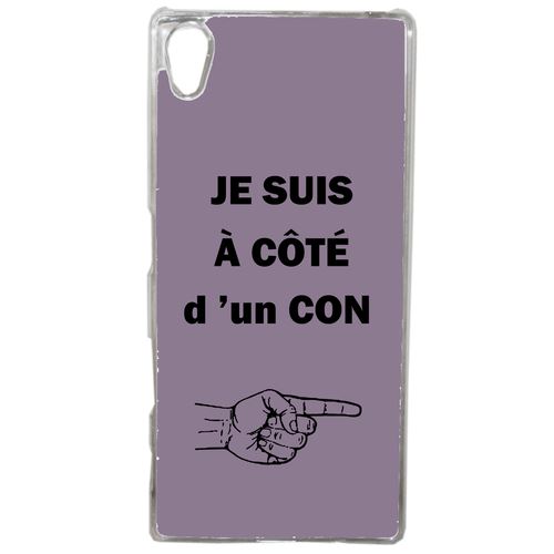 Coque Con Sur Fond Violine Compatible Sony Xperia Z4 Transparent