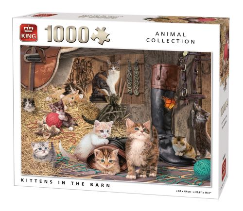 King casse-tête Puzzle Chatons dans la grange 1000 pièces