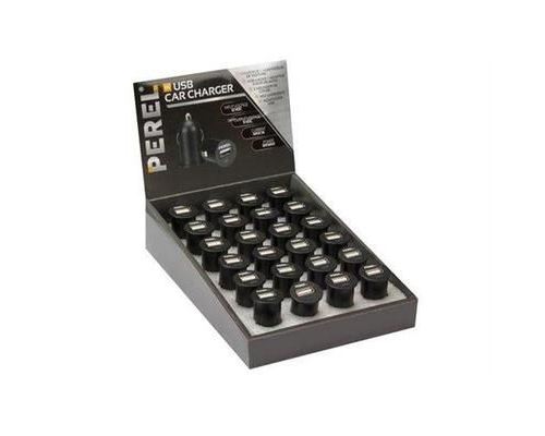 Présentoir Avec 24 X Chargeur De Voiture Avec Port Usb (5 V - 1 A Max. - 5 W Max.) Entrée Max. 12 Vcc