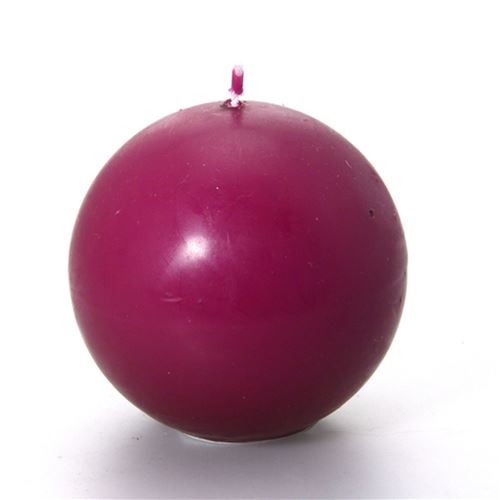 Bougie boule - Diam. 6 cm - Prune