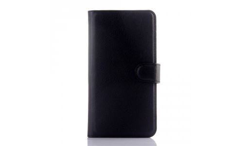Etui type portefeuille noir pour Meizu M2-Note avec rabat latéral articulé fonction stand