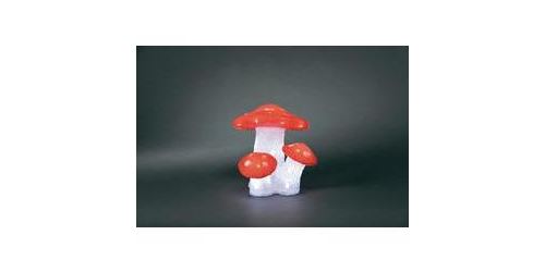 Figurine en acrylique amanite tue-mouches Konstsmide Ampoule LED blanc froid rouge, blanc