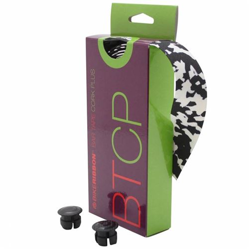 Ruban de guidon bikeribbon cork plus noir-blanc