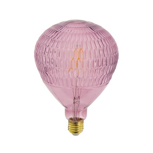 Ampoule LED déco Ballon Rose, culot E27, 4W cons., 300 lumens, lumière blanc chaud