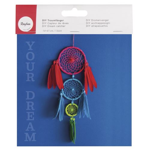 Kit dreamcatcher attrape-rêves 14x41cm couleurs vives - rayher