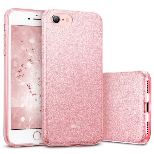 Iphone 8 Coque Protection Plastique Combinaison Paillettés Doré Als89832