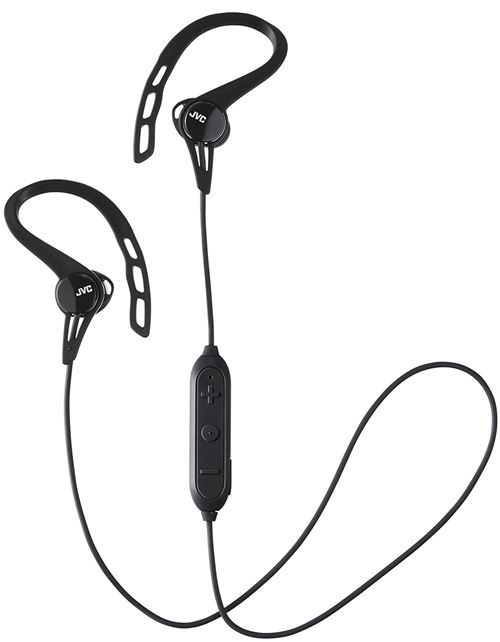 JVC HA-EC20BT - In-ear hoofdtelefoons met micro - inwendig - bevestiging over het oor - Bluetooth - draadloos - zwart