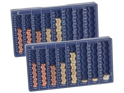 2 plateaux de tri pour pièces de monnaie