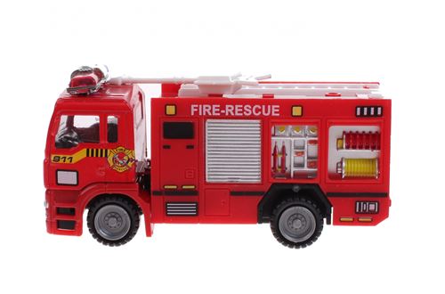 Toi-Toys Camion de pompier en métal rouge 11 cm