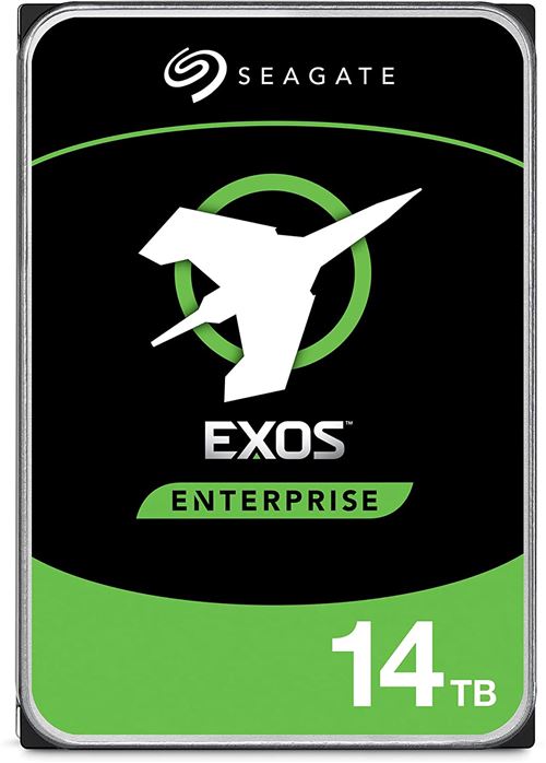 Seagate Exos X16 ST14000NM001G - Disque dur - 14 To - interne - SATA 6Gb/s - 7200 tours/min - mémoire tampon : 256 Mo