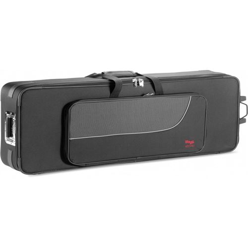 Stagg KTC-138D - Etui semi-rigide - clavier, avec roulettes et poignée rétractable (138x45x16)