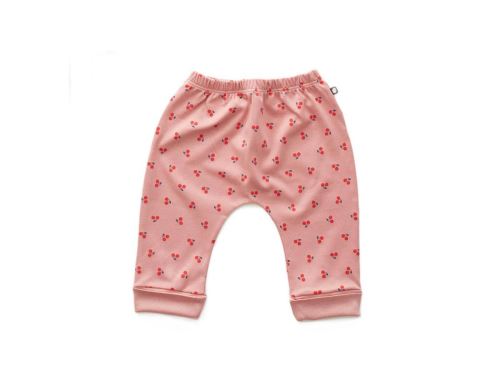 Oeuf Baby Clothes - Sarouel cerises coton bio rose 6/12M
