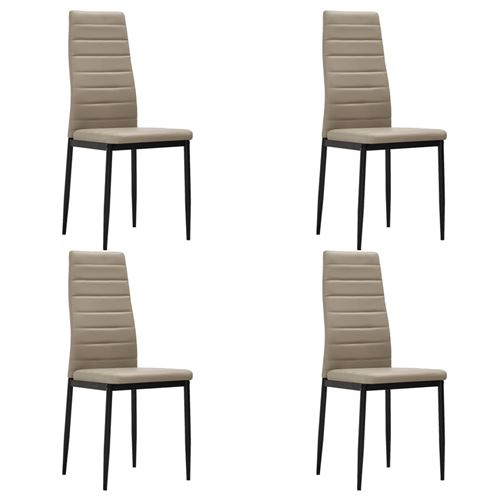 vidaXL Chaises de salle à manger 4 pcs Cappuccino Similicuir