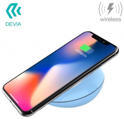 Dock induction DEVIA Bleu pour iPhone 8/8+/X Samsung S8, Note 8