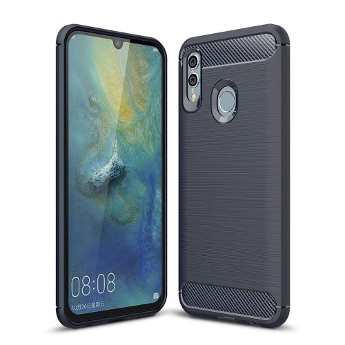 Coque Souple en Gel Silicone pour Huawei P Smart 2019 Carbone effet Brossé - Bleu