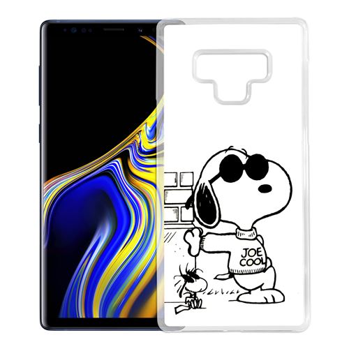 Coque pour Samsung Galaxy Note 9 -  Snoopy Noir Blanc