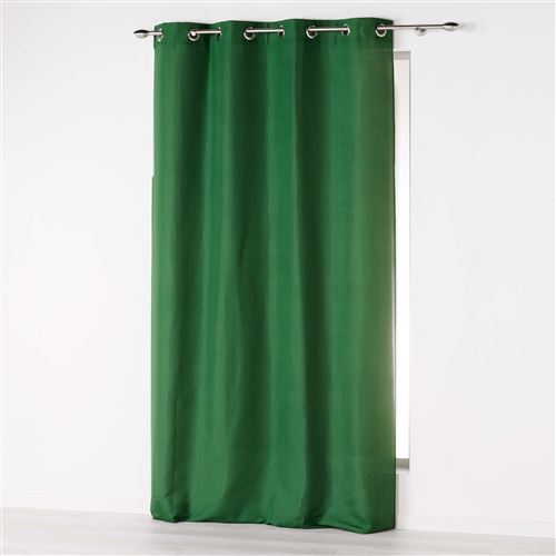 Rideau a oeillets 140 x 260 cm microfibre unie absolu Vert
