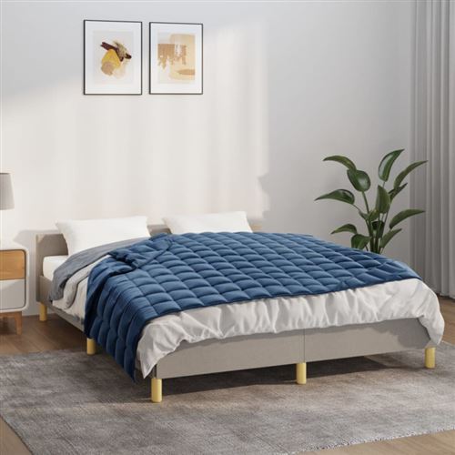 vidaXL Couverture lestée Bleu 120x180 cm 5 kg Tissu