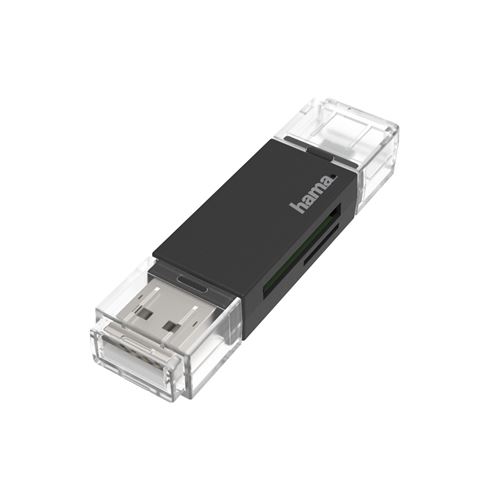Non Communiqué Hama Lecteur De Cartes Usb, Otg, Usb-A + Micro-Usb, Usb 2 .0, Sd/Micro Sd