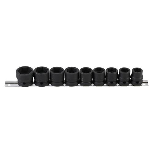 Douilles à choc BGS TECHNIC - six pans - extra plates - 12,5mm (1/2) - 13/24 mm- 9 pcs - 9551