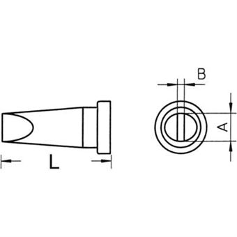 Weller LT BSL/Pointe à souder droite droite Diamètre 2,4 mm 