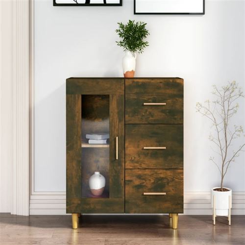 Vidaxl Buffet Chêne Fumé 90 Cm - Image 3