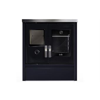 Cuisinière à bois 8kw bleu nuit - deville - c086aa06 - 1