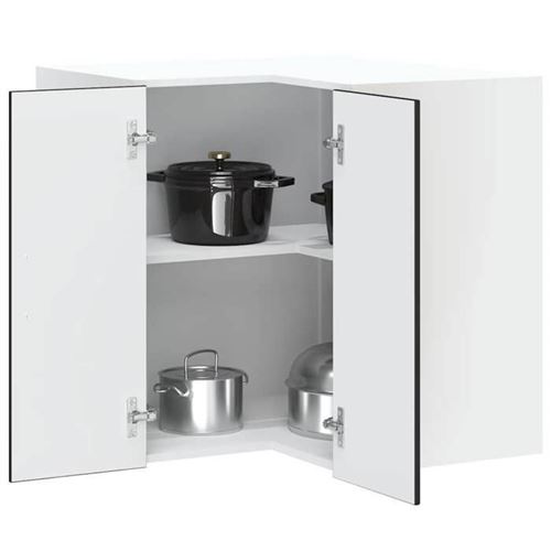 Non Communiqué Noir Vidaxl Armoire Murale D'angle De Cuisine Kalmar Bois D'ingénierie 853618